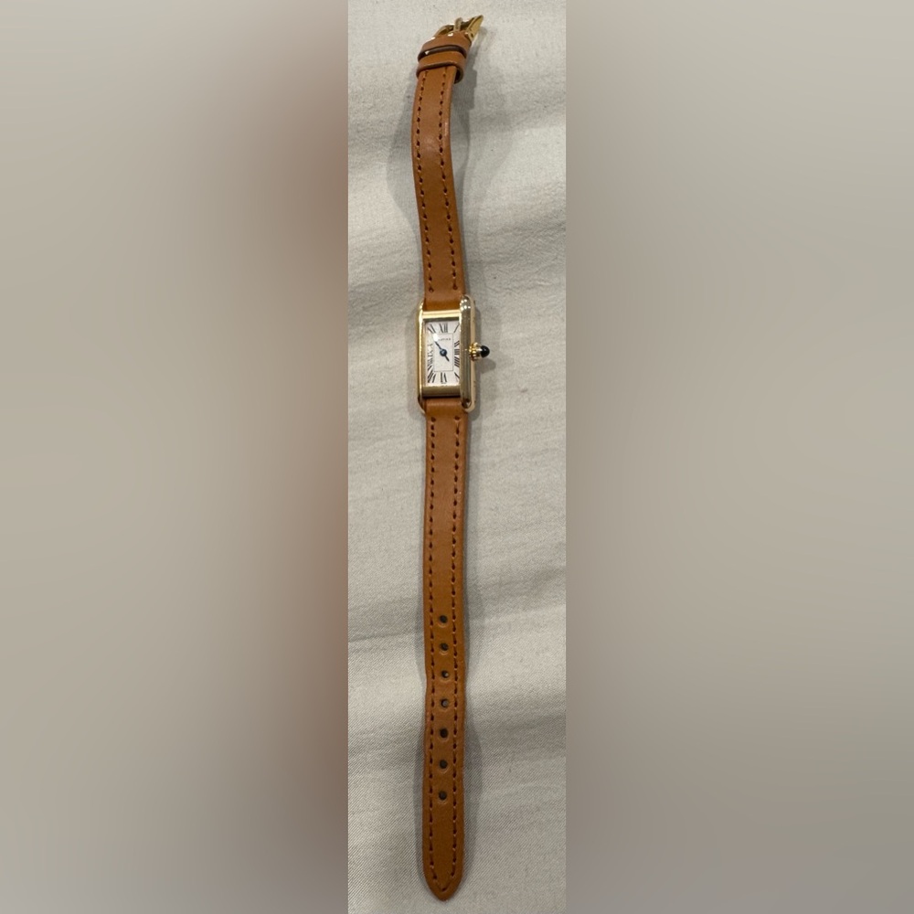 Cartier Mini Tank Watch ALLONGEE 18k Yellow Gold